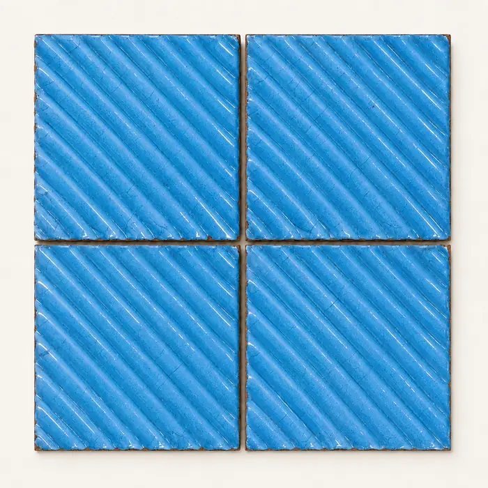 Estriado / Deslavado Azul Turquesa